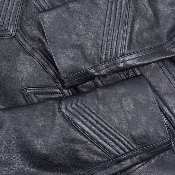 Saint Laurent Cropped Leather Jacket - Picture 6 of 9